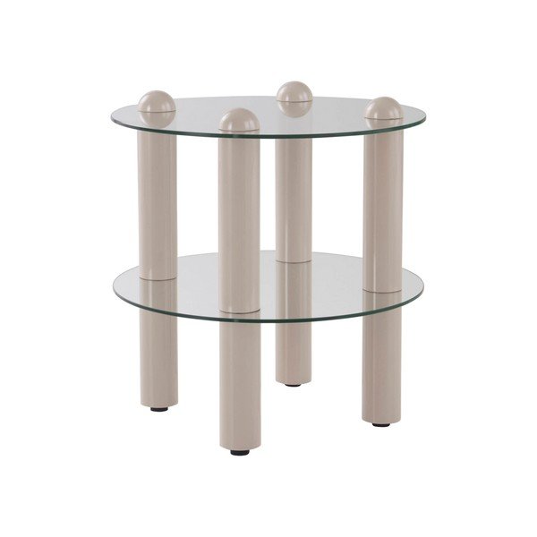 Tavolino rotondo in vetro ø 48 cm Egan – Jotex