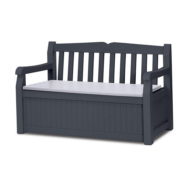 Panchina da giardino in plastica grigio scuro Eden - Keter