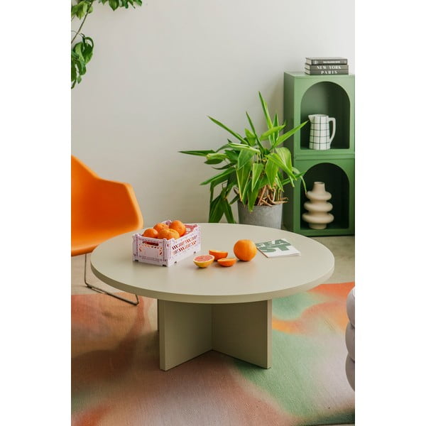 Tavolino da salotto rotondo bianco ø 100 cm Pausa – Really Nice Things-image-2