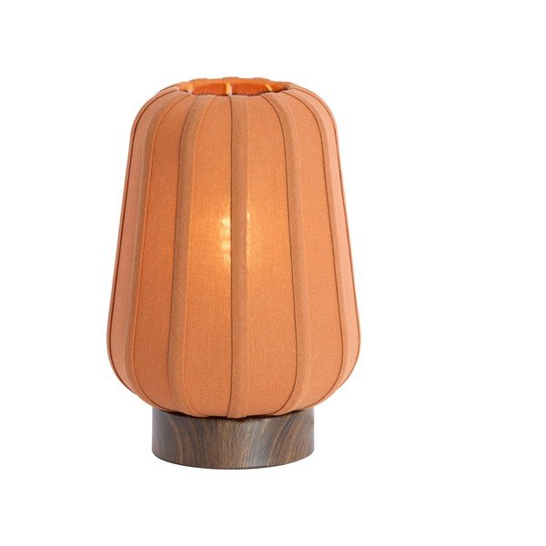 Lampada da tavolo color terracotta in metallo con paralume in tessuto (altezza totale 29 cm) Bibia – Light & Living-image-2