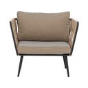Poltrona da giardino imbottita beige Pavone - Bloomingville