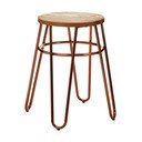 Sgabello di colore naturale/oro rosa in olmo massiccio District – Premier Housewares