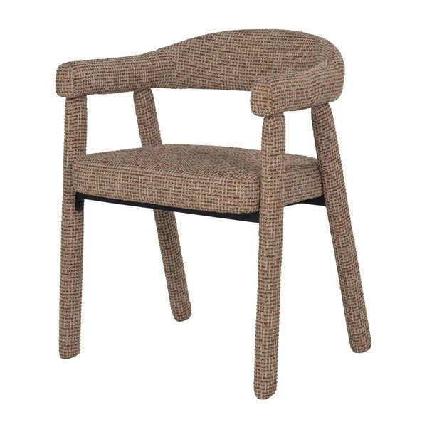 Sedie da pranzo in set marrone chiaro imbottito con braccioli 2 pz Sedo – WOOOD-image-2
