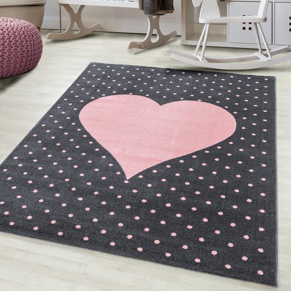 Tappeto per bambini rosa-grigio 80x150 cm Bambi - Ayyildiz Carpets-image-1