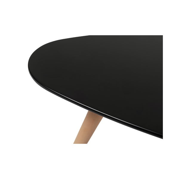 Tavolino nero con gambe in faggio , 116 x 66 cm Fly - Furnhouse-image-3