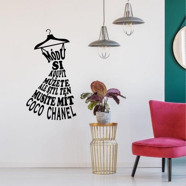 Adesivo murale con citazione di Coco Chanel - Ambiance