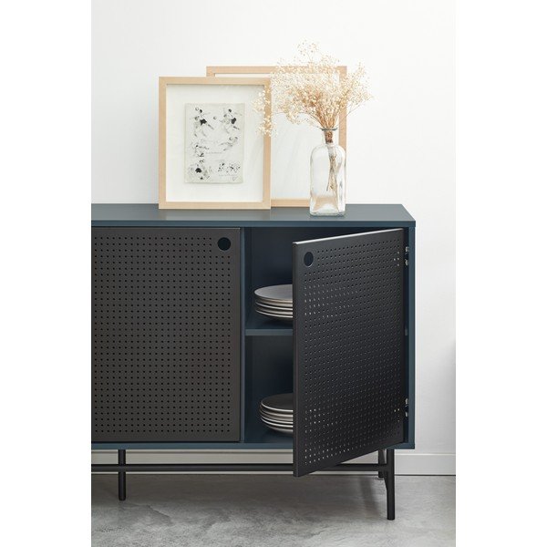 Cassettiera nera e blu , larghezza 150 cm Punto - Teulat-image-4
