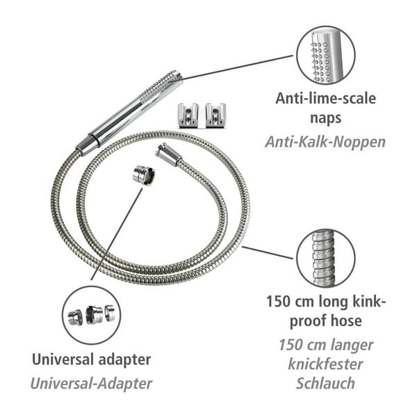 Flessibile doccia per lavabo con doppio supporto a parete - Wenko-image-4