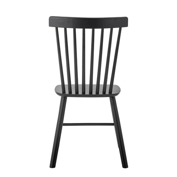 Sedia da pranzo nera in legno di cauciù massiccio Mill – Bloomingville-image-3