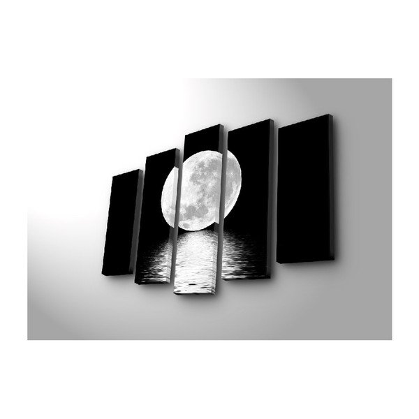Quadro multiplo Luna bianca, 105 x 70 cm - Bonanza-image-1