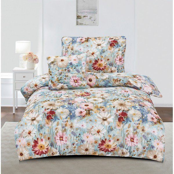 Set copripiumino e federa in microsatinato per letto singolo 3 pezzi 140x200 cm Rachel – My House-image-1