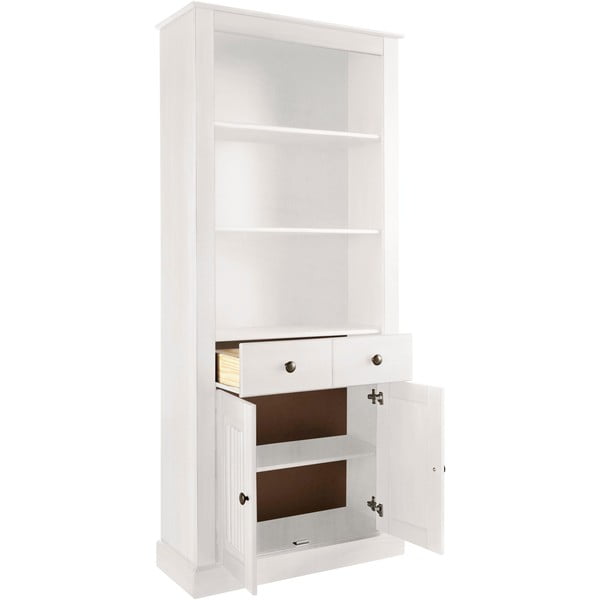 Libreria in legno di pino bianco 181x31 cm Mille - Støraa-image-3