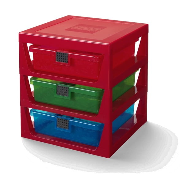 Organizer per giochi da bambini rosso in plastica 35x33x38 cm Storage – LEGO®-image-2