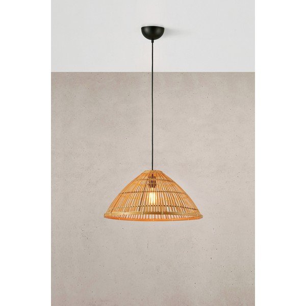 Lampada a sospensione in colore naturale con paralume in bambù ø 58 cm Capello - Markslöjd-image-1