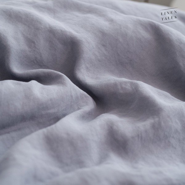 Biancheria da letto grigia in fibra di canapa 200x200 cm - Linen Tales-image-1