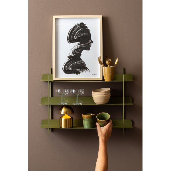 Mensola verde in metallo con ripiani multipli 60 cm Riqueza Tres – PT LIVING-image-1