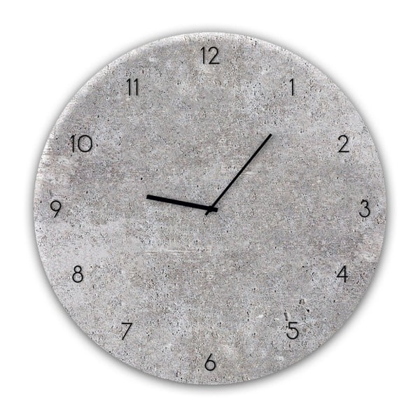 Orologio da parete Glassclock II, ⌀ 30 cm Concrete - Styler