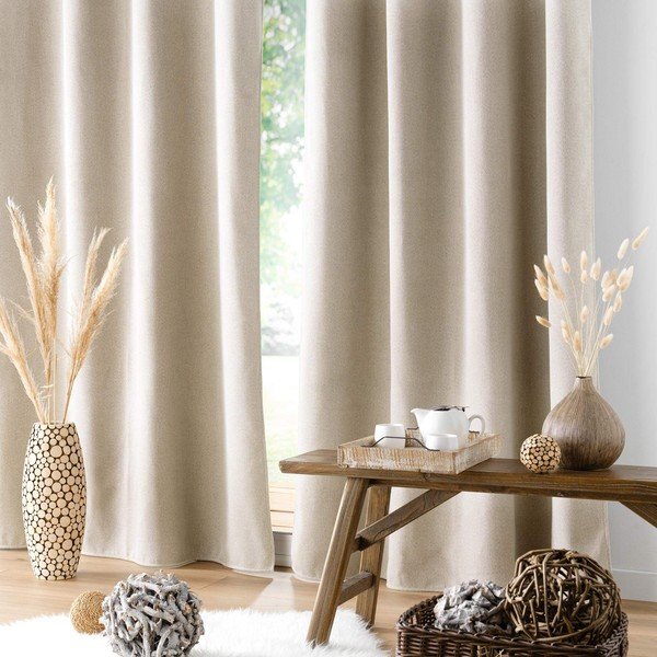 Tenda beige 140x260 cm Jupiter – douceur d'intérieur-image-2