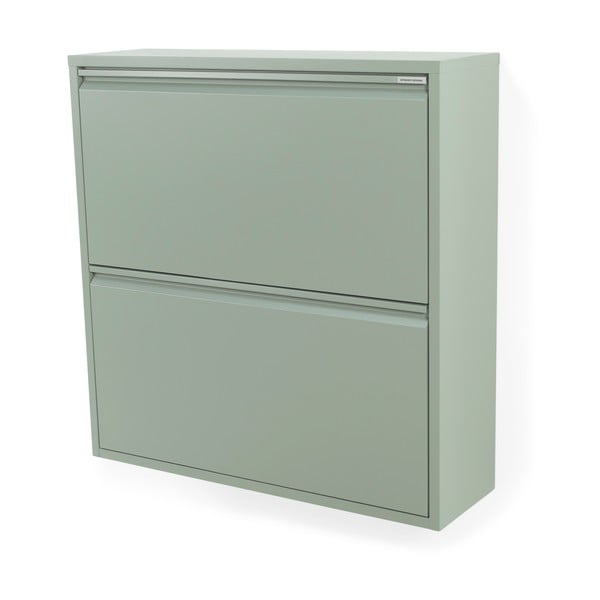 Scarpiera in metallo grigio-verde Billy - Spinder Design