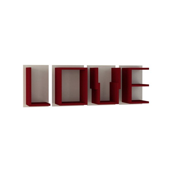 Set di 4 mensole da parete Love Claret - Homitis