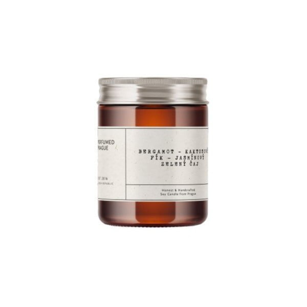 Candela in cera di soia profumata tempo di combustione 40 h #46 Bergamot, Jasmine, Opuncia – Perfumed Prague-image-3