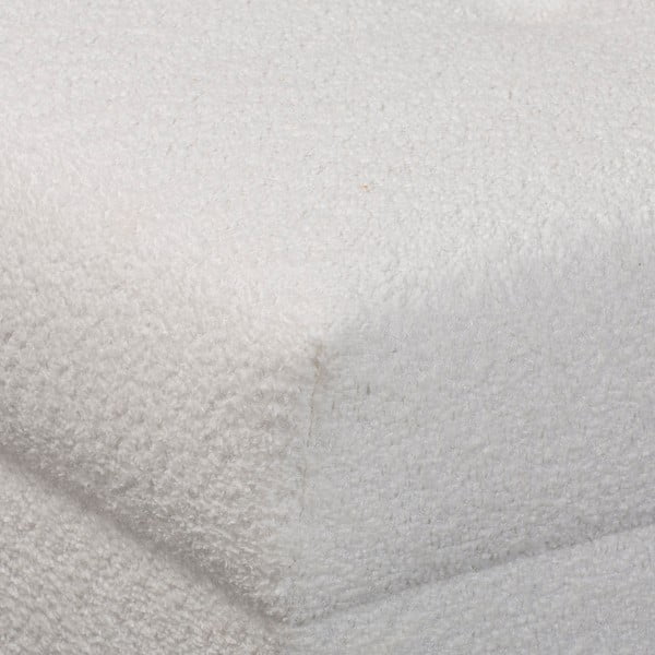 Sgabello in tessuto bouclé bianco Ariella - Ropez-image-1