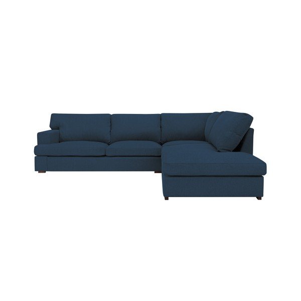 Modrá rohová pohovka Windsor & Co Sofas Daphne, pravý roh