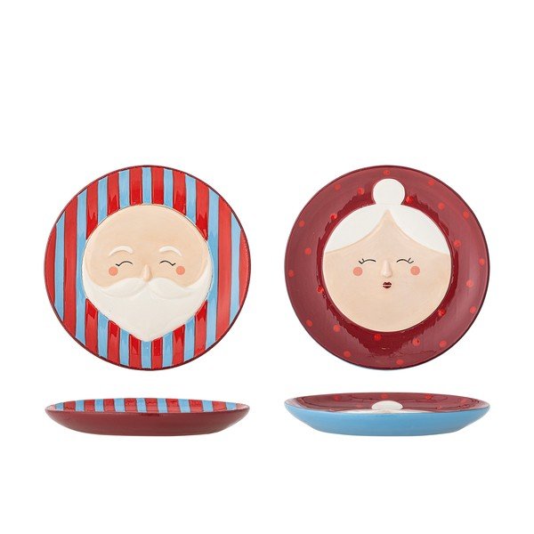 Set di piatti da dolce rossi in gres a tema natalizio 2 pz ø 16 cm Granny – Bloomingville-image-3