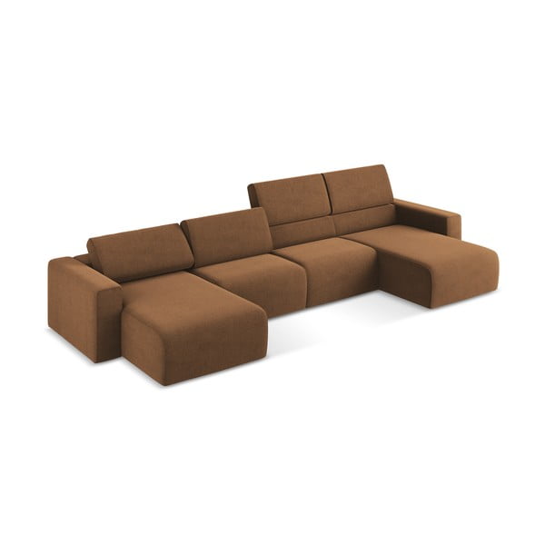 Divano angolare marrone Kalea – Makamii-image-1