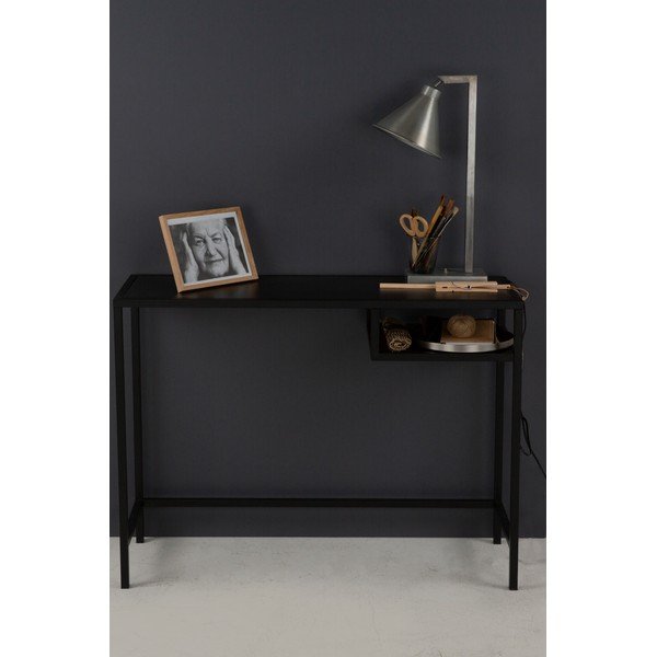 Scrivania in metallo nero Lite - Canett-image-1