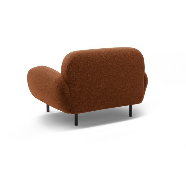 Poltrona color terracotta con rivestimento in bouclé Poppy – Micadoni -image-2