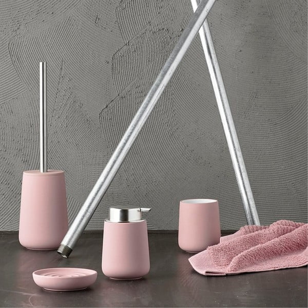 Tazza in porcellana rosa per spazzolini da denti Nova - Zone-image-2