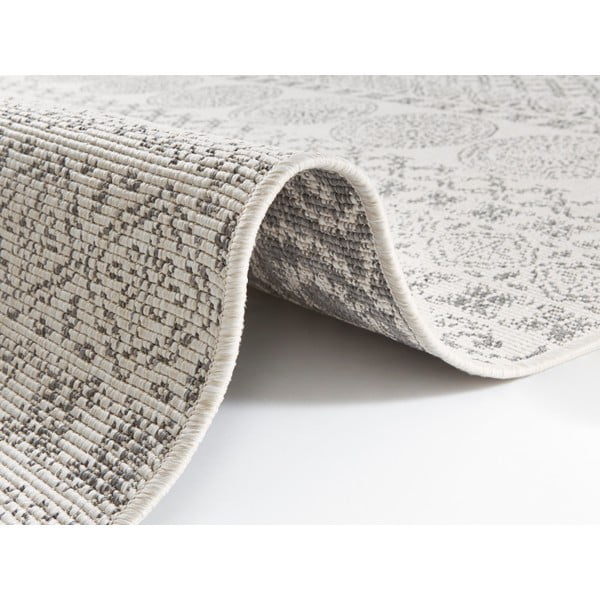 Tappeto da esterno grigio e bianco Circle, 80 x 150 - Ragami-image-1