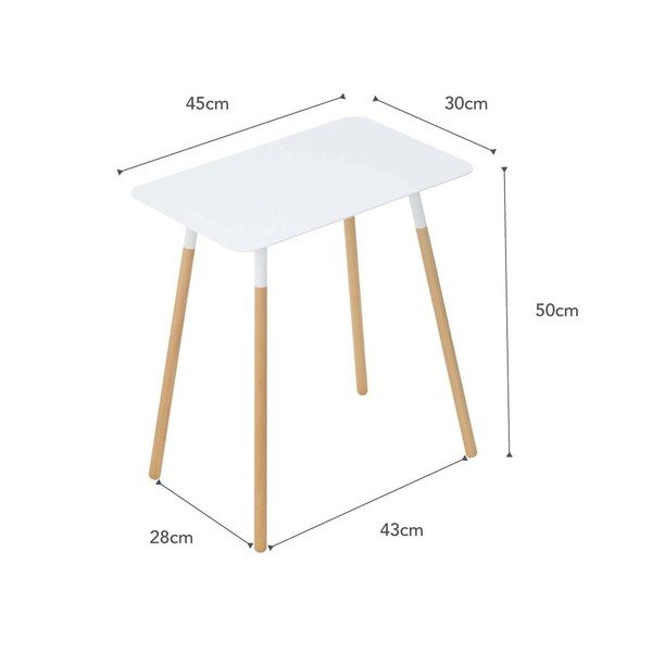Tavolo portaoggetti in metallo 30x45 cm Plain - YAMAZAKI-image-3