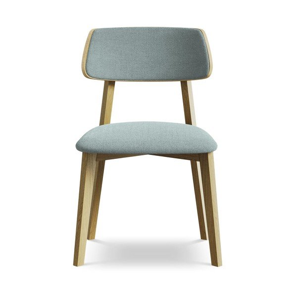 Sedia da pranzo blu in legno massiccio Niu – Makamii-image-1