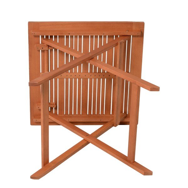 Tavolo da pranzo da giardino in eucalipto massiccio 70,5x70,5 cm Pasaneda – Garden Pleasure-image-3