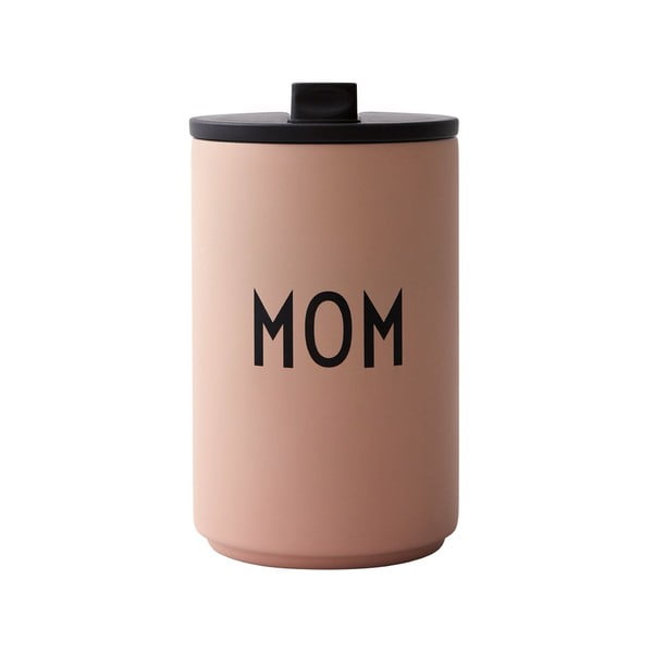 Tazza termica rosa e beige da 350 ml Mom - Design Letters