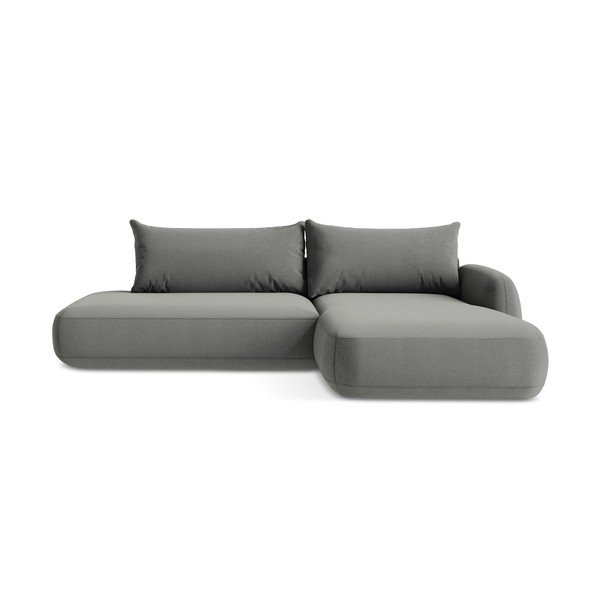 Divano angolare grigio allungabile (con penisola a destra/con chaise lounge) Hale – Makamii