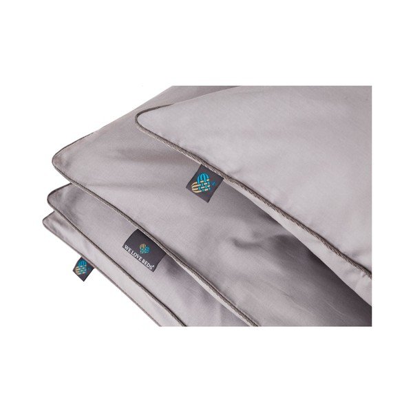 Copripiumino grigio in cotone egiziano 155x200 cm Torre - WeLoveBeds-image-1
