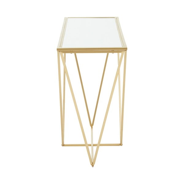 Consolle con piano in vetro oro 40x120 cm Farran - Premier Housewares-image-4