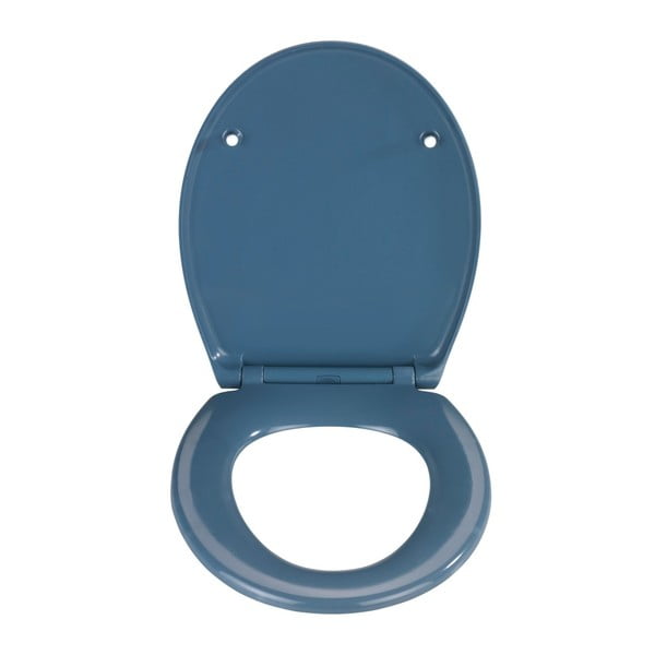 Sedile WC blu scuro con chiusura facilitata , 44,5 x 37,5 cm Samos - Wenko-image-2