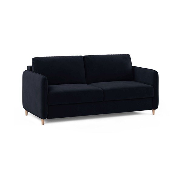 Divano blu per il riposo quotidiano con rivestimento in velluto 184 cm – Micadoni -image-2
