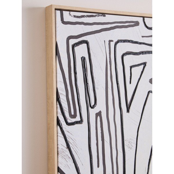 Dipinto con cornice inclusa/dipinto su tela 83x123 cm Astratto – Premier Housewares-image-4