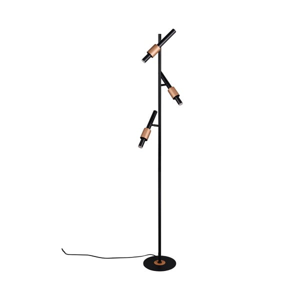 Lampada da terra LED nera e color bronzo (altezza totale 150 cm) Ikaris – Trio Select