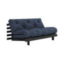 Divano letto blu scuro 160 cm Roots Black Night - Karup Design