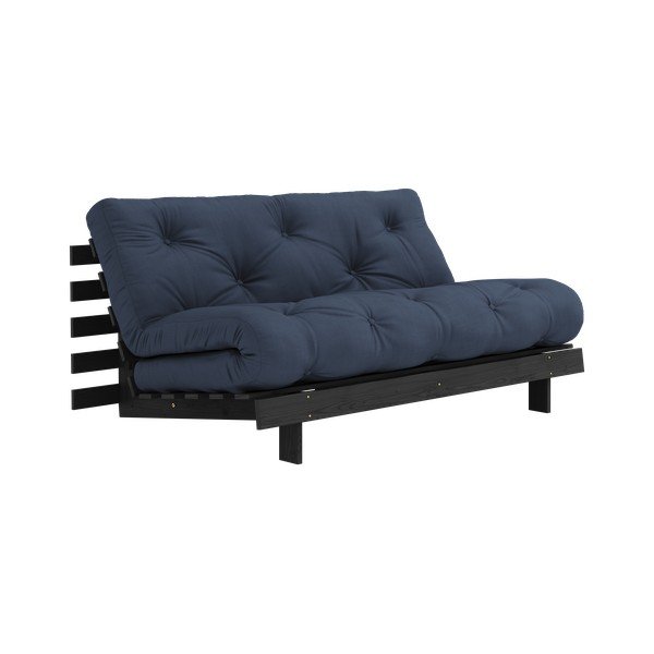 Divano letto blu scuro 160 cm Roots Black Night - Karup Design