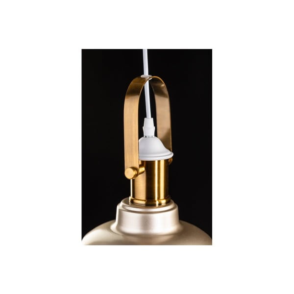 Lampada a sospensione beige con paralume in metallo ø 22 cm Zenit - GTV-image-1