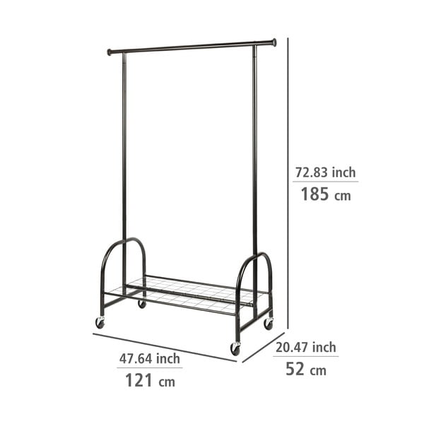Appendiabiti in metallo nero Profi - Wenko-image-4