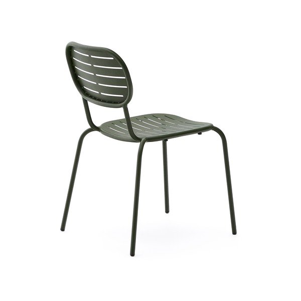Sedia da giardino in metallo verde scuro Brai - Kave Home-image-4