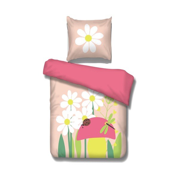 Růžové dětské povlečení Vipack Spring, 29 x 40 cm
